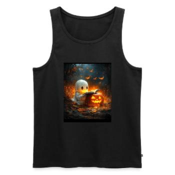 Cadeau d’Halloween Femmes Hommes Enfants Décoration - Débardeur bio Premium Homme - noir - Devant - Michal (187cm)