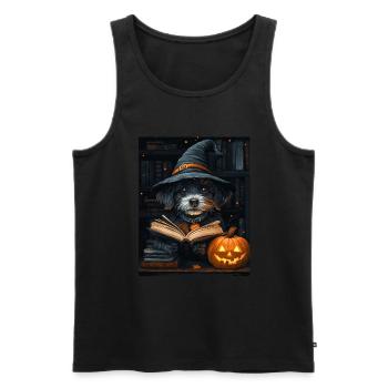 Halloween Cadeau Femmes Chien Hommes Enfants Décoration - Débardeur bio Premium Homme - noir - Devant - Michal (187cm)