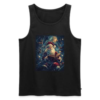 Weihnachtsmann Frauen Männer Kinder Weihnachten - Männer Premium Bio Tank Top - Schwarz - Vorne - AI Model Male 178 light (178cm)