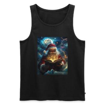 Weihnachtsmann Frauen Männer Kinder Weihnachten - Männer Premium Bio Tank Top - Schwarz - Vorne - AI Model Male 178 light (178cm)