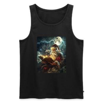 Weihnachtsmann Frauen Männer Kinder Weihnachten - Männer Premium Bio Tank Top - Schwarz - Vorne - AI Model Male 178 light (178cm)