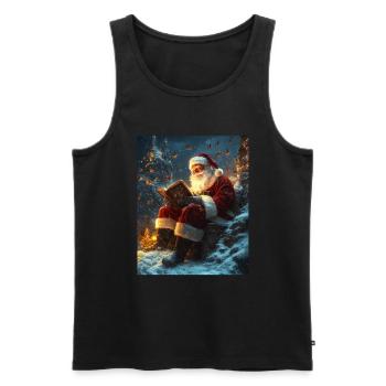Weihnachtsmann Frauen Männer Kinder Weihnachten - Männer Premium Bio Tank Top - Schwarz - Vorne - AI Model Male 178 light (178cm)