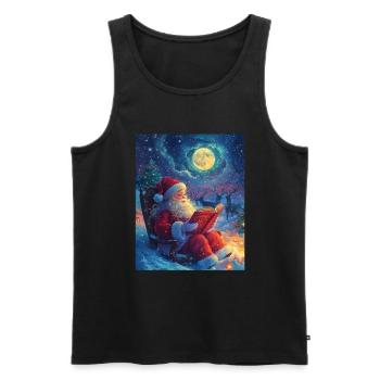 Père Noël Femmes Hommes Enfants Noël - Débardeur bio Premium Homme - noir - Devant - Michal (187cm)