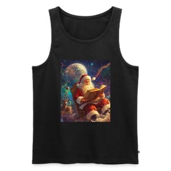 Weihnachtsmann Frauen Männer Kinder Weihnachten - Männer Premium Bio Tank Top - Schwarz - Vorne - AI Model Male 178 light (178cm)