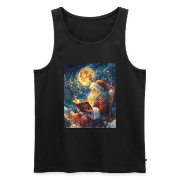 Weihnachtsmann Frauen Männer Kinder Weihnachten - Männer Premium Bio Tank Top - Schwarz - Vorne - AI Model Male 178 light (178cm)