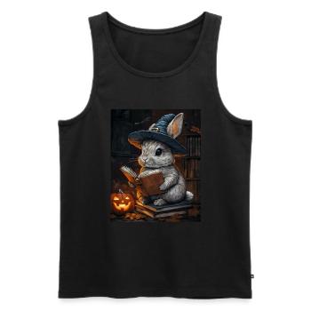 Cadeau d’Halloween Femmes Lapin Hommes Enfants Décoration - Débardeur bio Premium Homme - noir - Devant - Michal (187cm)