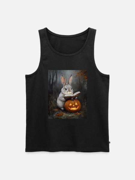halloween kanin gåva kvinnor män barn dekoration - Ekologisk premium tanktopp herr - svart