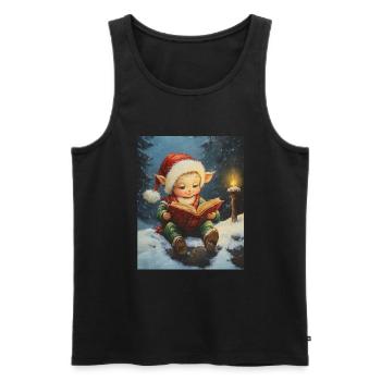 Christmas Elf Women Men Children Christmas - Men's Premium Organic Tank Top - black - Front - Michal (187cm)