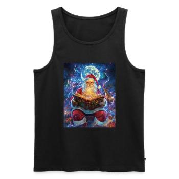 Weihnachtsmann Frauen Männer Kinder Weihnachten - Männer Premium Bio Tank Top - Schwarz - Vorne - AI Model Male 178 light (178cm)