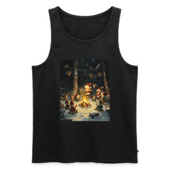 Père Noël Femmes Hommes Enfants Noël - Débardeur bio Premium Homme - noir - Devant - Michal (187cm)