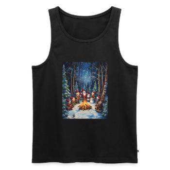 Père Noël Femmes Hommes Enfants Noël - Débardeur bio Premium Homme - noir - Devant - Michal (187cm)