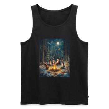 Père Noël Femmes Hommes Enfants Noël - Débardeur bio Premium Homme - noir - Devant - Michal (187cm)