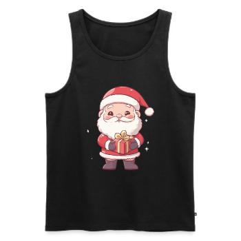 Weihnachtsmann Frauen Männer Kinder Weihnachten - Männer Premium Bio Tank Top - Schwarz - Vorne - AI Model Male 178 light (178cm)