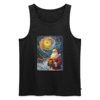 Weihnachtsmann Frauen Männer Kinder Weihnachten - Männer Premium Bio Tank Top - Schwarz - Vorne - AI Model Male 178 light (178cm)