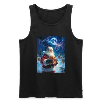 Weihnachtsmann Frauen Männer Kinder Weihnachten - Männer Premium Bio Tank Top - Schwarz - Vorne - AI Model Male 178 light (178cm)