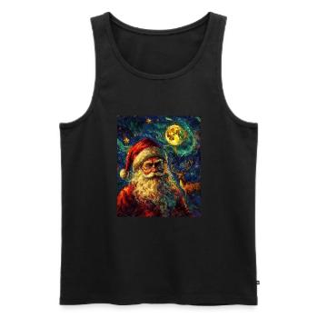 Weihnachtsmann Frauen Männer Kinder Weihnachten - Männer Premium Bio Tank Top - Schwarz - Vorne - AI Model Male 178 light (178cm)