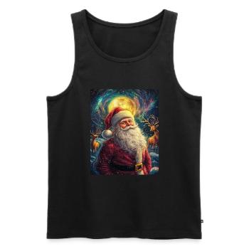 Weihnachtsmann Frauen Männer Kinder Weihnachten - Männer Premium Bio Tank Top - Schwarz - Vorne - Michal (187cm)