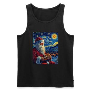 Weihnachtsmann Frauen Männer Kinder Weihnachten - Männer Premium Bio Tank Top - Schwarz - Vorne - AI Model Male 178 light (178cm)