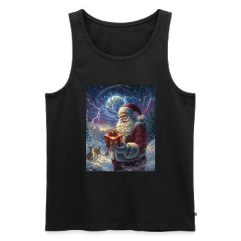 Weihnachtsmann Frauen Männer Kinder Weihnachten - Männer Premium Bio Tank Top - Schwarz - Vorne - AI Model Male 178 light (178cm)