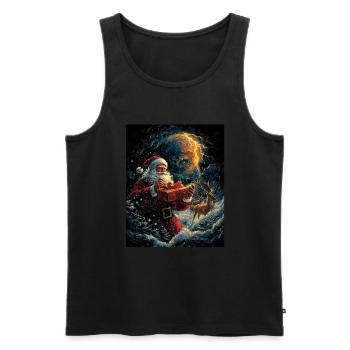 Weihnachtsmann Frauen Männer Kinder Weihnachten - Männer Premium Bio Tank Top - Schwarz - Vorne - AI Model Male 178 light (178cm)