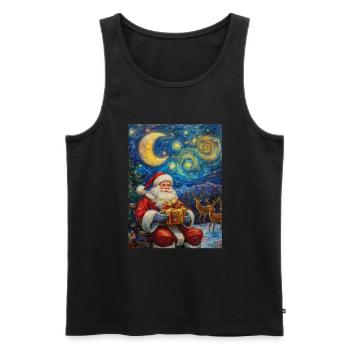 Weihnachtsmann Frauen Männer Kinder Weihnachten - Männer Premium Bio Tank Top - Schwarz - Vorne - AI Model Male 178 light (178cm)