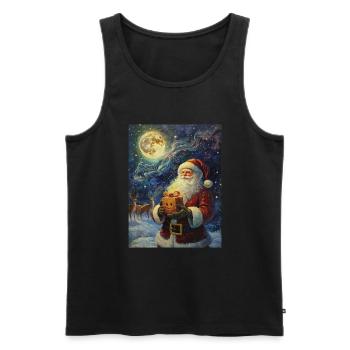 Weihnachtsmann Frauen Männer Kinder Weihnachten - Männer Premium Bio Tank Top - Schwarz - Vorne - AI Model Male 178 light (178cm)