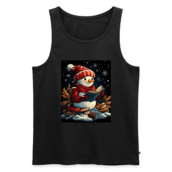 Snowman Christmas Decoration Women Men Children - Men's Premium Organic Tank Top - black - Front - Michal (187cm)