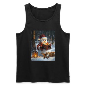 Snowman Christmas Women Men Children - Men's Premium Organic Tank Top - black - Front - Michal (187cm)