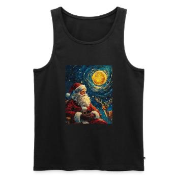 Weihnachtsmann Frauen Männer Kinder Weihnachten - Männer Premium Bio Tank Top - Schwarz - Vorne - AI Model Male 178 light (178cm)