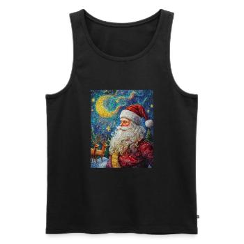 Weihnachtsmann Frauen Männer Kinder Weihnachten - Männer Premium Bio Tank Top - Schwarz - Vorne - AI Model Male 178 light (178cm)