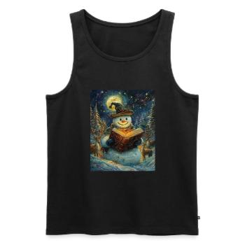 Snowman Christmas Decoration Women Men Children - Men's Premium Organic Tank Top - black - Front - Michal (187cm)