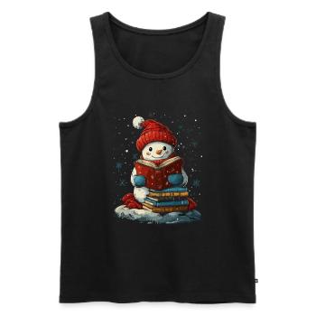 Snowman Christmas Decoration Women Men Children - Men's Premium Organic Tank Top - black - Front - Michal (187cm)