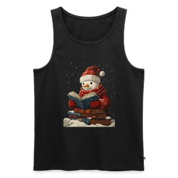 Snowman Christmas Decoration Women Men Children - Men's Premium Organic Tank Top - black - Front - Michal (187cm)