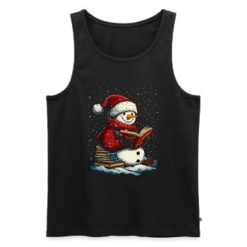 Snowman Christmas Decoration Women Men Children - Men's Premium Organic Tank Top - black - Front - Michal (187cm)