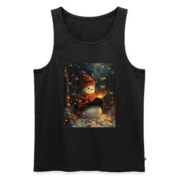 Snowman Christmas Women Men Children - Men's Premium Organic Tank Top - black - Front - Michal (187cm)
