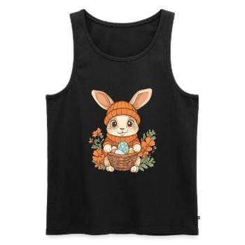 Easter Bunny Gift Easter Women Men Children - Men's Premium Organic Tank Top - black - Front - AI Model Male 178 light (178cm)