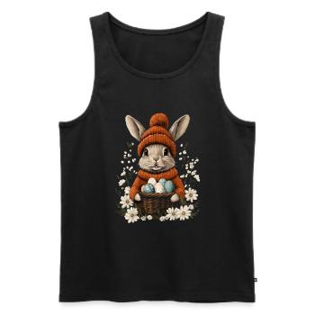 Easter Bunny Gift Easter Women Men Children - Men's Premium Organic Tank Top - black - Front - AI Model Male 178 light (178cm)