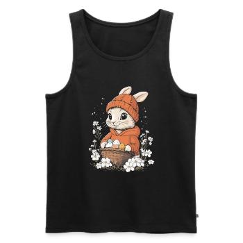 Easter Bunny Gift Easter Women Men Children - Men's Premium Organic Tank Top - black - Front - AI Model Male 178 light (178cm)