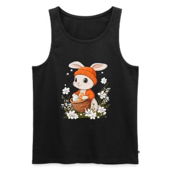Easter Bunny Gift Easter Women Men Children - Men's Premium Organic Tank Top - black - Front - AI Model Male 178 light (178cm)