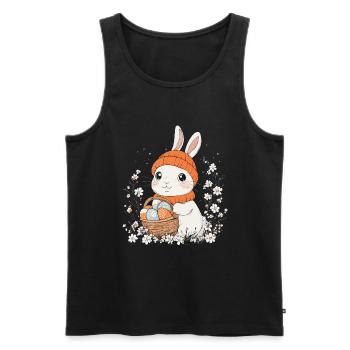 Easter Bunny Gift Easter Women Men Children - Men's Premium Organic Tank Top - black - Front - AI Model Male 178 light (178cm)