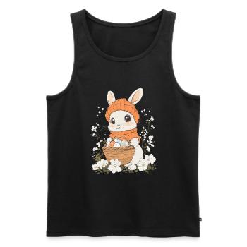 Easter Bunny Gift Easter Women Men Children - Men's Premium Organic Tank Top - black - Front - AI Model Male 178 light (178cm)