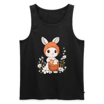 Easter Bunny Gift Easter Women Men Children - Men's Premium Organic Tank Top - black - Front - AI Model Male 178 light (178cm)