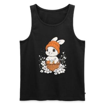 Easter Bunny Gift Easter Women Men Children - Men's Premium Organic Tank Top - black - Front - AI Model Male 178 light (178cm)