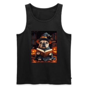 Halloween Cadeau Femmes Chien Hommes Enfants Décoration - Débardeur bio Premium Homme - noir - Devant - Michal (187cm)