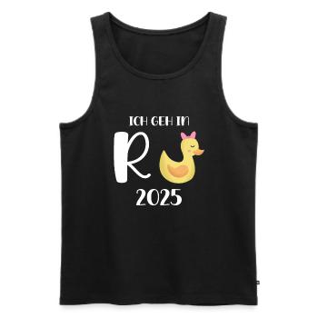 Duck Pension 2025 Pension Retirement Grandpa Grandma Pensioner - Men's Premium Organic Tank Top - black - Front - Michal (187cm)