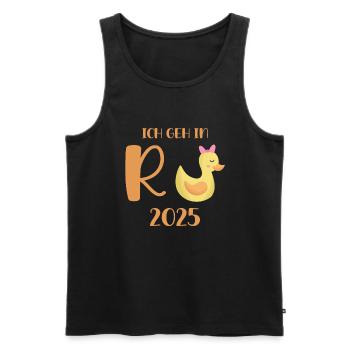 Duck Pension 2025 Pension Retirement Grandpa Grandma Pensioner - Men's Premium Organic Tank Top - black - Front - Michal (187cm)