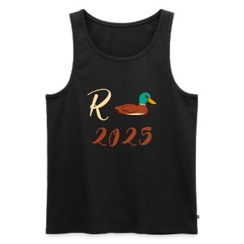Duck Pension 2025 Pension Retirement Grandpa Grandma Pensioner - Men's Premium Organic Tank Top - black - Front - Michal (187cm)