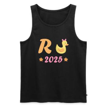 Duck Pension 2025 Pension Retirement Grandpa Grandma Pensioner - Men's Premium Organic Tank Top - black - Front - Michal (187cm)