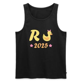 Duck Pension 2025 Pension Retirement Grandpa Grandma Pensioner - Men's Premium Organic Tank Top - black - Front - Michal (187cm)