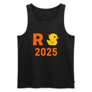 Duck Pension 2025 Pension Retirement Grandpa Grandma Pensioner - Men's Premium Organic Tank Top - black - Front - Michal (187cm)